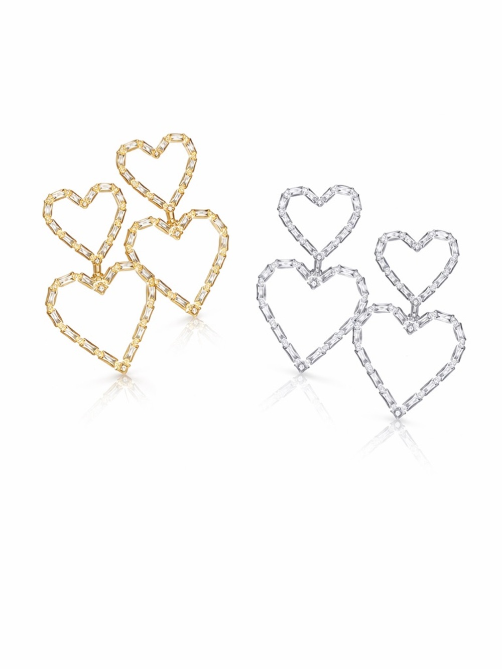 Austrian Crystal Heart Earrings